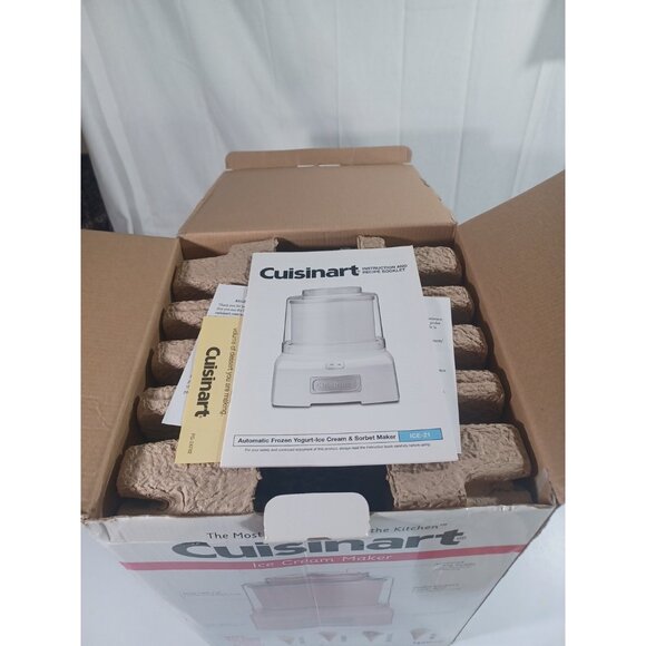 New Cuisinart Ice Cream Frozen Yogurt Maker - Pink Breast Cancer  BCRF - Picture 9 of 10